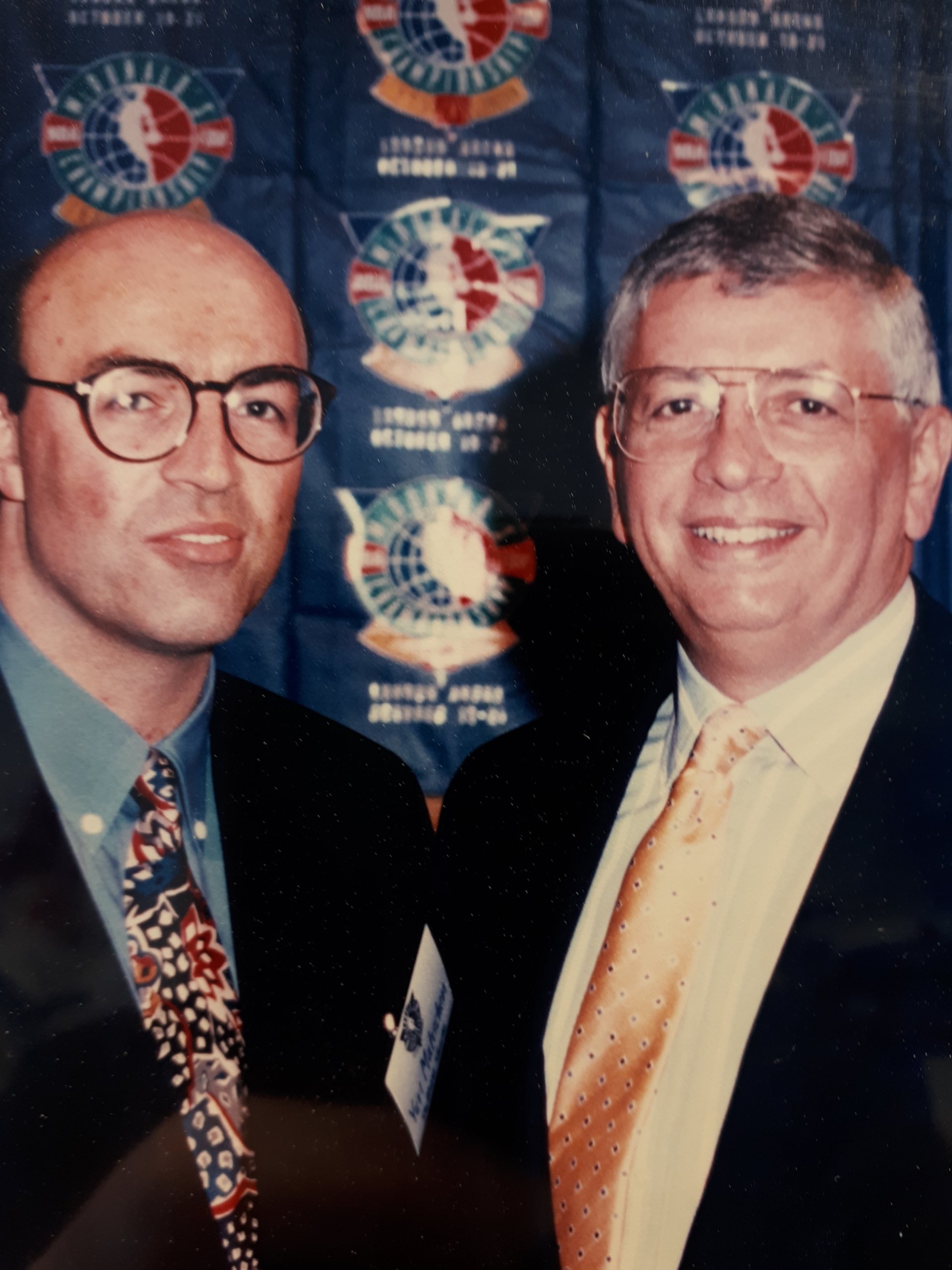 Yuri Matischen meets NBA Commissioner David Stern at the 1995 McDonald's Championship
