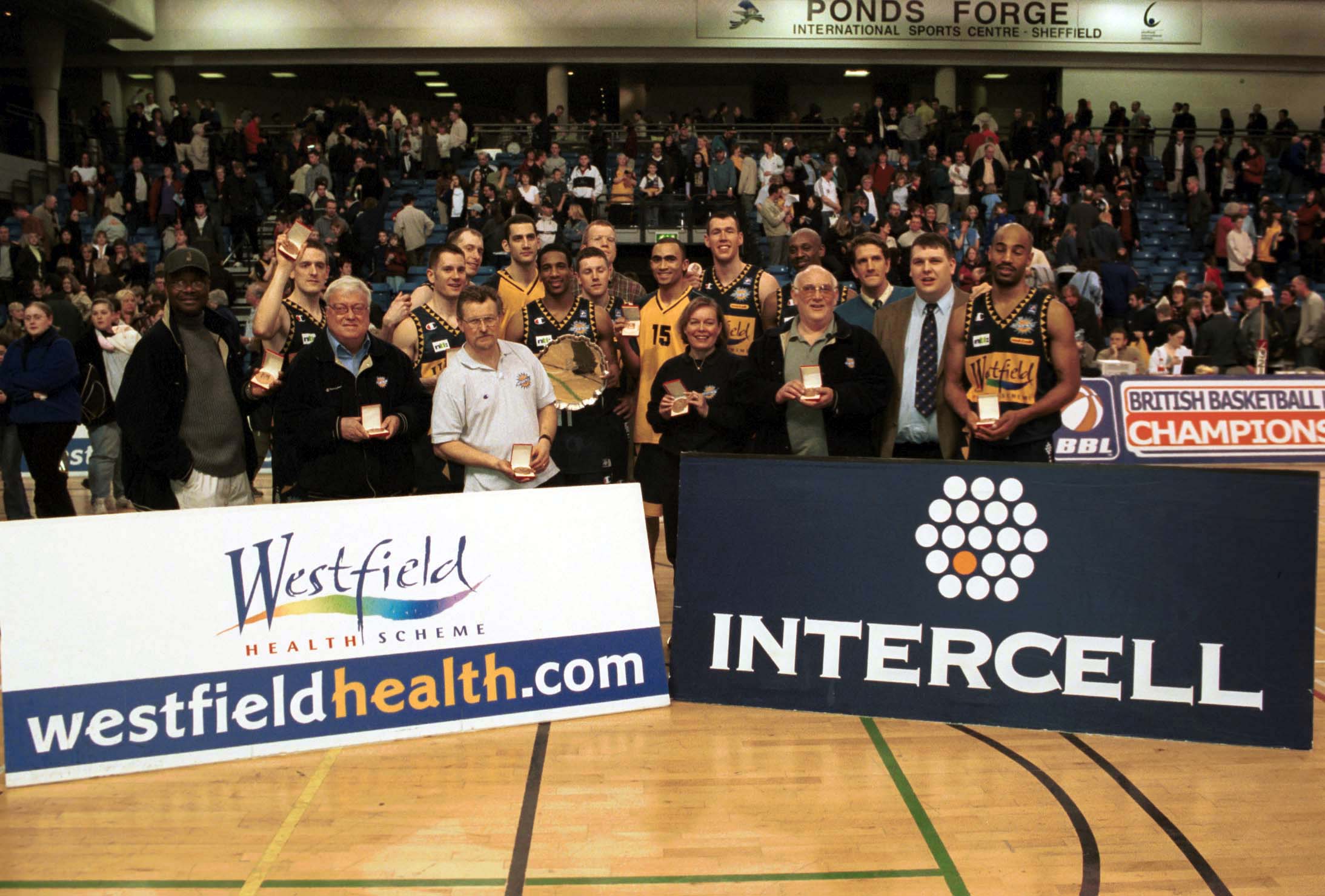 Sheffield Sharks 2000–01 BBL Northern Conference Champions at Ponds Forge